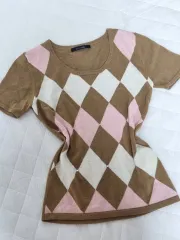 日本 ヴィンテージ いちご チョコ アーガイル キュービック ロギャル トップス ラテギャル リズリサ ingni チュンチュンさん