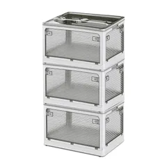 ☆新品☆収納ボックス 折り畳み 積み重ね 蓋付き収納ボックス キャスター付き 全方向から取り出せる 大容量 三段ボックス 車用 収納ケース 衣類 布団 小物 おしゃれ コンテナ ボックス ぬいぐるみ 収納 折りたたみコンテナ 漫画 収納箱 収 061f6970