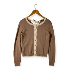 カシミヤ100% MAX&Co. マックスアンドコー バックリボン カシミア ウールニット カーディガン S /ベージュ系 マックスマーラ