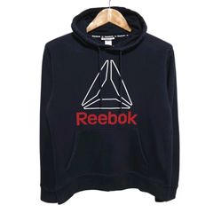 Reebok リーボック プルオーバーパーカー ネイビー メンズ S