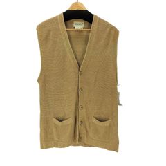 エディーバウアー Eddie Bauer  コットン リネン ニット ベスト メンズ import：M 