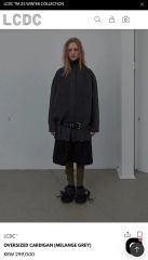OVERSIZED CARDIGAN (MELANGE GREY) 新品