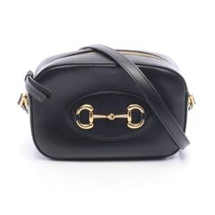 グッチ GUCCI ショルダーバッグ ホースビット 1955 ミニ 760196 ブラック レザー ホースビット 1955 スモール カメラバッグ レディース Used B