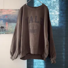 M AMERICAN HOLIC アメリカンホリック 【美品】 スウェット トレーナー トップス カーキ 綿100％ ゆったり オーバーサイズ 長袖 秋冬 V191