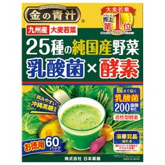 日本薬健 金の青汁 25種 の 国産野菜 60パック×1個入| 送料無料 25種の国産野菜 口コミ カロリー 販売店 お取り寄せ 青汁 どこで買える 通販 野菜不足 ストック 健康 サプリ ヘルシー 健康ドリンク 栄養 ダイエット 低カロリー ケース買い