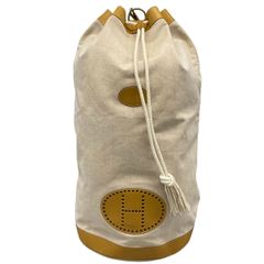 HERMES(エルメス) ワンショルダーバッグ ランチ アイボリー×ベージュ ゴールド金具 レザー