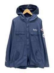 Real B Voice リアルビーボイス フーデッドワークジャケット 刺繍入り コットンキャンバス XL ネイビー メンズ 049