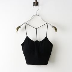 美品フレームワーク FRAMeWORK× エミリーウィーク EMILY WEEK Yバッククロップドブラキャミソール 38＼ブラック【2400015192260】