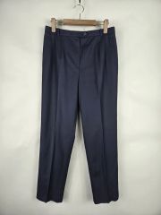 DAKS 31 レディース カシミア ウール100 リラックス フィット スラックス スーツ ズボン ネイビー
