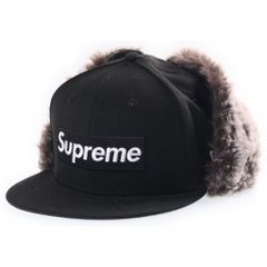 SUPREME (シュプリーム) 19AW New Era Earflap Cap ニューエラ イヤーフラップ フライトキャップ 帽子 ブラック