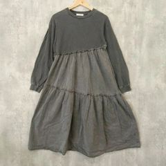 FREAK'S STORE フリークスストア ピグメント加工 ティアード切り替えワンピース サイズF グレー系 ラ・ヴェリタ古着 260828-2017 レディース オールシーズン カジュアル ピグメント加工 ヴィンテージ風