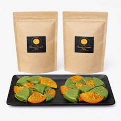 今だけ! お試し価格 間もなく終了 完熟八朔オランジェット 60g ×2袋セット 抹茶チョコレート無添加 柑橘チョコ