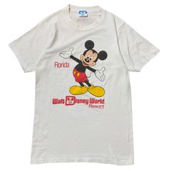 80s USA製 ディズニーワールド ミッキー Tシャツ 袖シングル