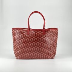 GOYARD（ゴヤール） サンルイ PM リバーシブル シュヴロッシュカーフスキン / ゴヤールディンキャンバス トートバッグ レッド