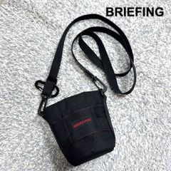 상태좋음 BRIEFING 브리핑 목 음료 홀더 미니 숄더 파우치 사코시 블랙 레드 스티치
