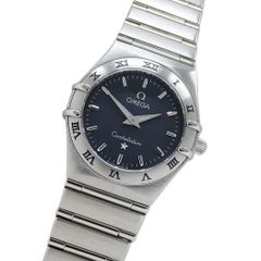 オメガ OMEGA コンステレーション 1572.40 時計 レディース ブランド クオーツ QZ ステンレス SS シルバー ネイビー 磨き済み 【中古】