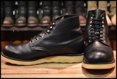【9D 良品 犬タグ 99年】レッドウィング 8165 アイリッシュセッター 黒 ブラッククローム プレーントゥ ブーツ redwing HOPESMORE【GJ057】
