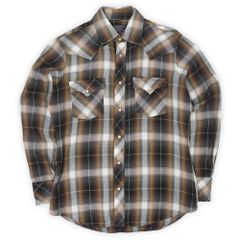 JCペニー JC Penney 80s 80年代 レーヨンウエスタンシャツ シャドー 黒 BLACK USA アメリカ ヴィンテージ 古着 メンズ シャツ ブラック系 オンブレチェック柄 M 중고
