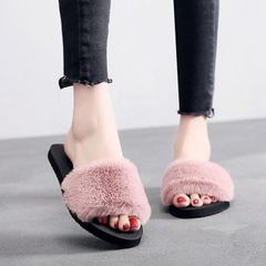 ミュール スリッパ サンダル ファーサンダル ぺたんこファーサンダル ミュール スリッパ サンダル ぺたんこ レディース 秋サンダル ファー モコモコ