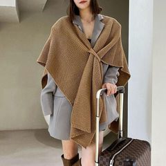 ニットケープ ショール レディース ポレロ ストール ポンチョ ケープ 大判 ショール 秋冬 ニット レディース ケープコート