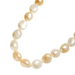 タサキ TASAKI バロック真珠 ネックレス 48cm SV シルバー 925 田崎真珠 パール Baroque Pearl Necklace 90335215