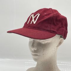 KO5181□COOPERSTOWN×CA4LA ベースボールキャップ ダークレッド 71/2サイズ 59.5ｃｍ程度 USA製