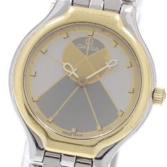 オメガ OMEGA デビル YGコンビ ユニークダイヤル クォーツ レディース _984585
