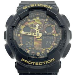 CASIO(カシオ) 腕時計美品 G-SHOCK GA-100CF メンズ 迷彩柄/アナデジ カーキ×ダークブラウン×マルチ