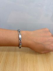 ステンレス ブレスレット シルバー レディース 約17cm