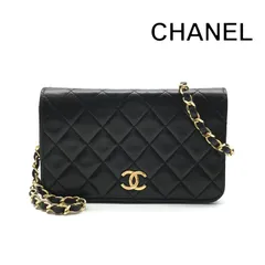 良品 CHANEL シャネル ココマーク ミニ マトラッセ プッシュロック チェーン ショルダー バッグ ラムスキン ブラック レディース a12952