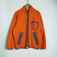 希少 00S adidas アディダス マルチポケット ジップアップ ジャケット ブルゾン 国旗タグ ビンテージ JD2002 オレンジ サイズL 6615Q★4