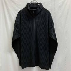 ISSEY MIYAKE HOMME PLISSEブルゾンBASICS プリーツ ブラック HP55JL540 サイズM イッセイミヤケ オムプリッセ