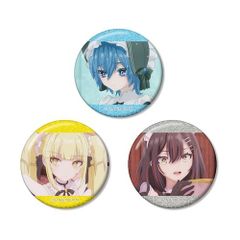 TVアニメ「死亡遊戯で飯を食う。」青井&金子&黒糖 場面写グリッター缶バッジ3個セット【2027年1月下旬発売予定】