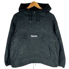 【Supreme】シュプリーム フローラルタペストリーアノラック Mサイズ ブラック トップス ハーフジップ パーカー【中古品】 USED-B【9304】