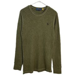 Polo by Ralph Lauren / ポロ ラルフローレン 長袖サーマルTシャツ オリーブ (メンズ M) 中古 古着 Z0477