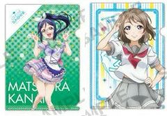 ラブライブ!サンシャイン!! ぷちクリアファイルコレクション 松浦果南 (衣装バージョン) & 渡辺曜 (制服バージョン) グッズ クリアファイル