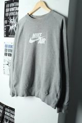 (XL-2XL) ナイキ スウェット Tシャツ 年代 グレー ビックロゴ-15D13