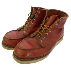 RED WING レッドウィング 875 USA製 90s 半円犬タグ アイリッシュセッター クラシック モックトゥ ワークブーツ ブラウン系 9E【中古】