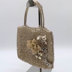 ANTEPRIMA アンテプリマ ハンドバッグ ワイヤー ゴールド 金色 花柄 フラワーコサージュ