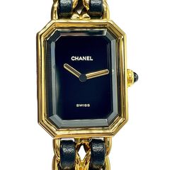 シャネル CHANEL プルミエール L H0001 ゴールド ブラック GP レディース 腕時計