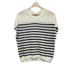 theory luxe(セオリーリュクス) 半袖カットソー サイズ38 M レディース アイボリー×黒 ボーダー
