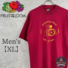 T267【FRUIT OF THE LOOM BEST】90s USA製 シングルステッチ Tシャツ バーガンディ〔XL〕