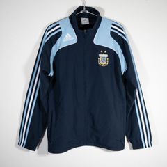adidas アディダス アルゼンチン代表 AFA トラックジャケット ジャージ 00s Y2K 2007年製 ネイビー サックスブルー 刺繍 サッカー 古着 623402 UK34/36 Sサイズ メンズ