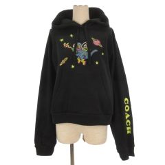 コーチ COACH レキシー プリント ラグラン フーディー スウェット パーカー CX181 プルオーバー ブラック M 261006E
