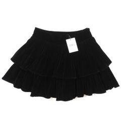 GRL ks009 インパン裏地付きティアードフリルベロアミニスカート #3353 グレイル