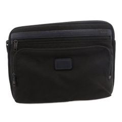 トゥミ TUMI セカンドバッグ クラッチ ビジネス ロゴ ナイロン 黒 ブラック /FF ■IBO105