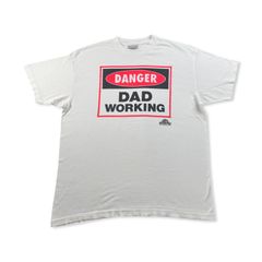90s アート メッセージ ビンテージ Tシャツ DANGER DAD WORKING ドラマ 映画 HOME IMPROVEMENT XL USA製 シングルステッチ XL ティムアレン 2603-0191