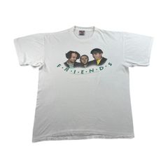 90s 3バカ大将 FRIENDS パロディ ビンテージ 映画 ムービー Tシャツ XL The Three Stooges 半袖 古着 y2k フレンズ シングルステッチ 2603-0258
