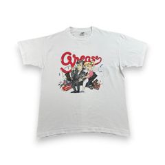 90s グリース Grease ミュージカル ビンテージ Tシャツ USA製 映画 プロモ anvil XL シングルステッチ 半袖 古着 y2k m-t-2505-018