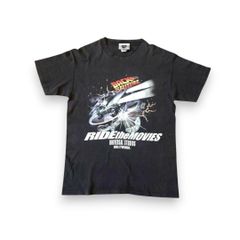激レア スペシャル 90s USA back to the future ビンテージ Tシャツ 映画 y2k ムービーT ユニバーサルスタジオ 公式 古着 半袖 バックトゥーザフューチャー デロリアン フェード z-000022